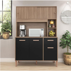 COZINHA PEROLA 120CM 5 PORTAS 1 GAVETA MANCHESTER FELLICCI