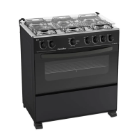 FOGAO 6Q BALI ACENDIMENTO MANUAL PRETO ESMALTE