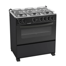 FOGAO 6Q BALI ACENDIMENTO MANUAL PRETO ESMALTE