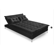 ESTOFADO CAMA BAHAMAS GRAFITE PRETO