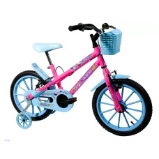BICICLETA A16AURORA FEST FEM ROSA NEON COLLI