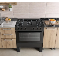 FOGAO 5Q MILAO GLASS PRETO ATLAS