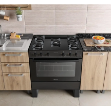 FOGAO 5Q MILAO GLASS PRETO ATLAS