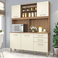 COZINHA ALICE 162C 5 PORTAS 2 GAVETAS MANCHESTER FELLICCI