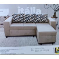 ESTOFADO ITALIA COM CHAISE PENINHA LV