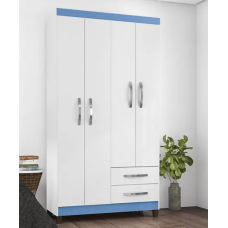 ROUPEIRO 4P2G MODENA BRANCO AZUL ROSA