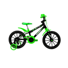 BICICLETA A16 RODA ABS M PRETO VERDE CAIRU