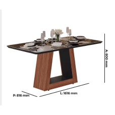 MESA HELOIZE 1,60+6 CAD CAROL JATOBA PRETO COOKE
