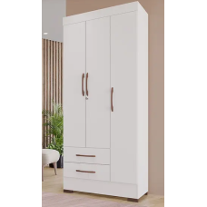 ROUPEIRO 3P2G PORTO RICO AMEN BRA MDF TUBO ARTE ROUPEIRO 3P2G PORTO RICO BRANCO MDF TUBO ARTE